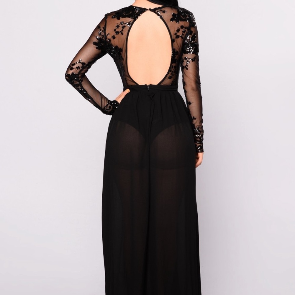 Black sequin gown fashion nova - Picture 2 of 2